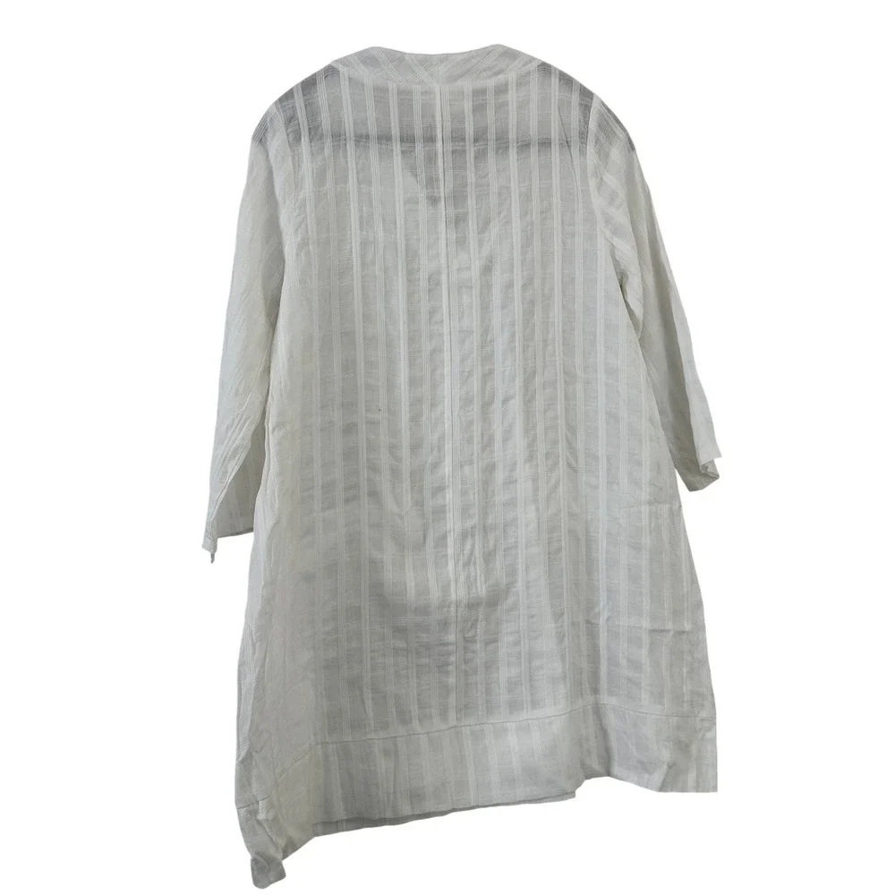 Pomander Place White Windowpane PlaidShift Dress XS Mini Tunic‎ 3/4 Sleeve